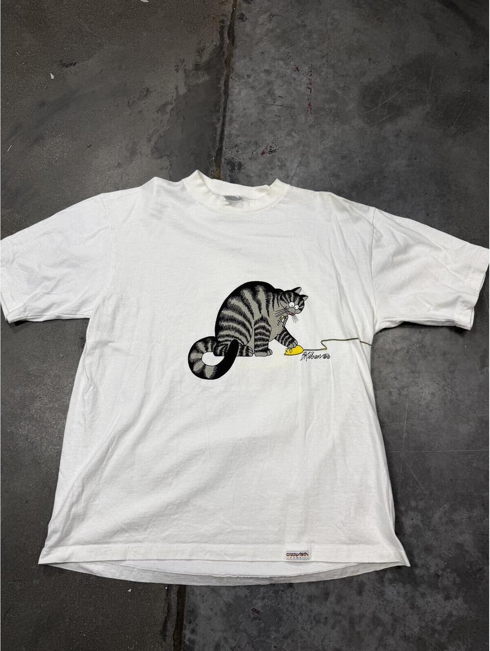 Vintage B. Kliban Crazy Shirt Hawaii Cat Mouse Single Stitch Unisex Size Large